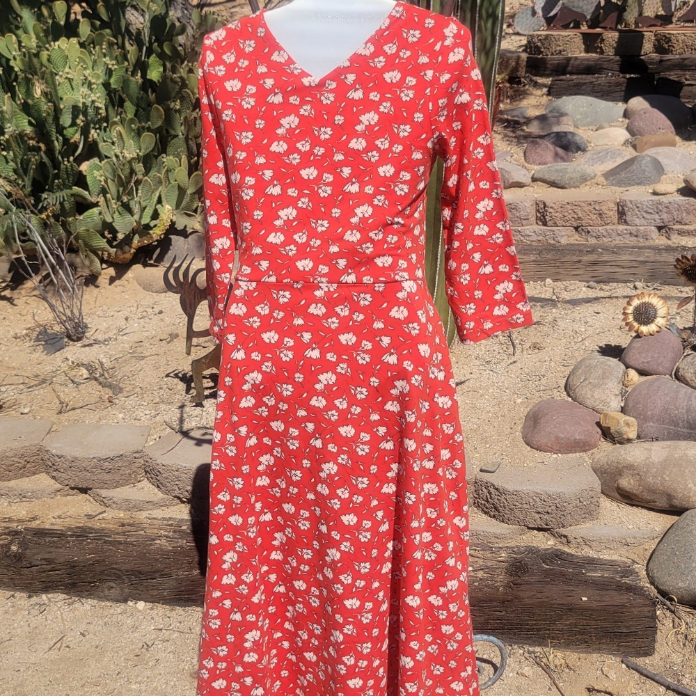Pact Red Floral Prarie Dress - Picture 2 of 5
